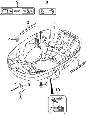 EVINRUDE-JOHNSON 5037371 Cushion, Lower Cover EVINRUDE-JOHNSON 5037371 Cushion, Lower Cover