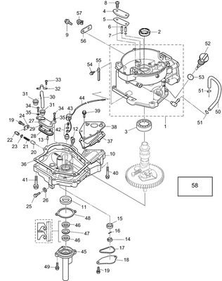 EVINRUDE-JOHNSON 5040138 Crankcase Head Gasket