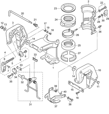 EVINRUDE-JOHNSON 5040229 Clamp Bracket | Starboard EVINRUDE-JOHNSON 5040229 Clamp Bracket | Starboard
