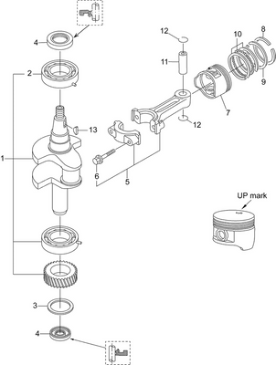 EVINRUDE-JOHNSON 5040366 Crankshaft And Gear Assembly EVINRUDE-JOHNSON 5040366 Crankshaft And Gear Assembly