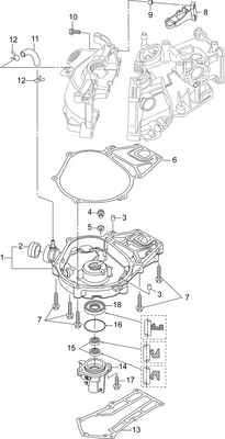 EVINRUDE-JOHNSON 5040372 Crankcase Head