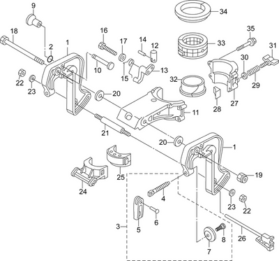 EVINRUDE-JOHNSON 5040408 Damper (Lower) EVINRUDE-JOHNSON 5040408 Damper (Lower)