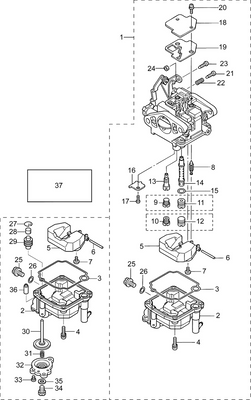 EVINRUDE-JOHNSON 5040768 Carburetor Cover EVINRUDE-JOHNSON 5040768 Carburetor Cover