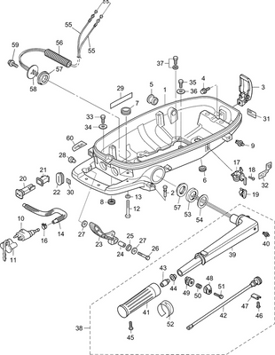 EVINRUDE-JOHNSON 5040875 Shift Lever