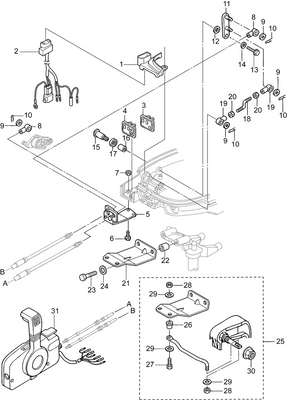 EVINRUDE-JOHNSON 5041394 Cable Clip Assembly | El, Pl, Px EVINRUDE-JOHNSON 5041394 Cable Clip Assembly | El, Pl, Px