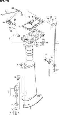 EVINRUDE-JOHNSON 5041875 Drive Shaft Housing Assembly | 20 In. Models EVINRUDE-JOHNSON 5041875 Drive Shaft Housing Assembly | 20 In. Models