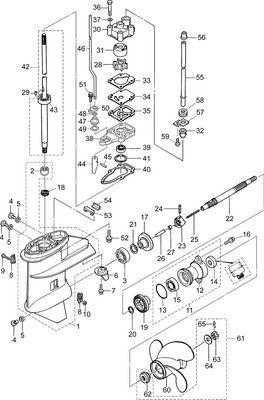 EVINRUDE-JOHNSON 5041904 Extension Housing Kit | Convert 20 In To 25 In EVINRUDE-JOHNSON 5041904 Extension Housing Kit | Convert 20 In To 25 In