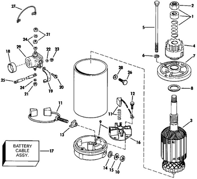 EVINRUDE-JOHNSON 583692 Lead, Starter To Solenoid EVINRUDE-JOHNSON 583692 Lead, Starter To Solenoid