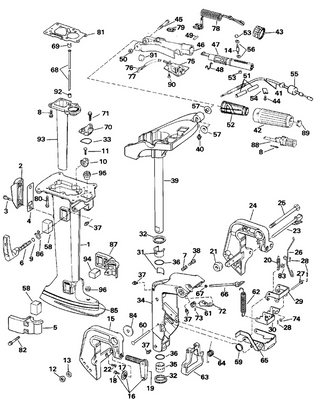 EVINRUDE-JOHNSON 585133 Stop Switch Assy.