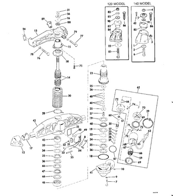EVINRUDE-JOHNSON 909712 Bracket, Mount Striner