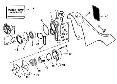 EVINRUDE-JOHNSON 915216 Plate, Water Pump EVINRUDE-JOHNSON 915216 Plate, Water Pump