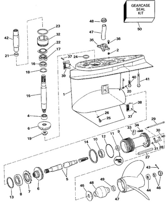 EVINRUDE-JOHNSON 915703 Seal, Prop Shaft Housing EVINRUDE-JOHNSON 915703 Seal, Prop Shaft Housing
