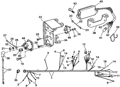 EVINRUDE-JOHNSON 987870 Engine Cable & Plug