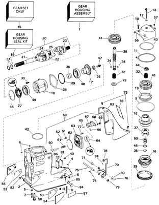 EVINRUDE-JOHNSON 3857176 Bearing, Drive Gear