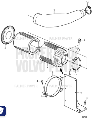 Order VOLVO PENTA 1066140 Hose Clamp