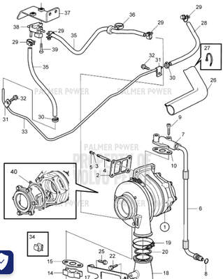 Order VOLVO PENTA 11158484 Oil Feed Hose
