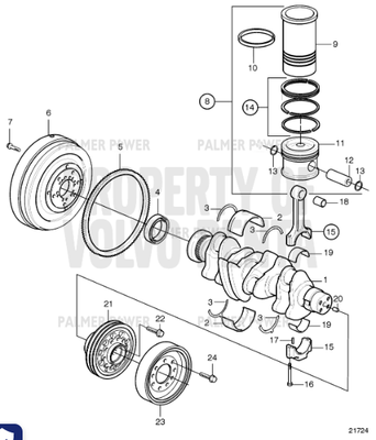 Order VOLVO PENTA 20405725 Pulley