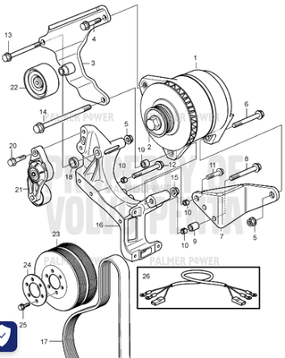 Order VOLVO PENTA 20430373 V-Ribbed Belt