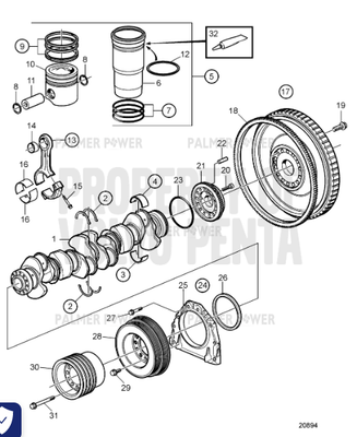 Order VOLVO PENTA 20586597 Main Bearing Kit Order VOLVO PENTA 20586597 Main Bearing Kit
