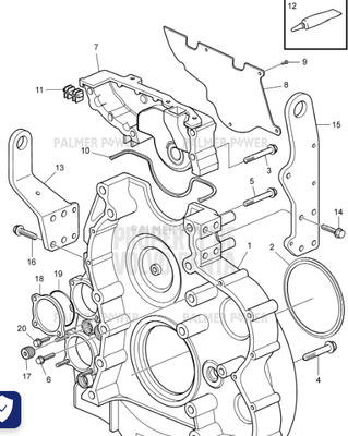 Order VOLVO PENTA 20728511 Timing Gear Cover