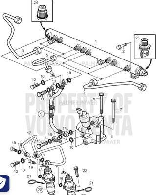 Order VOLVO PENTA 20796984 Leak-Off Line