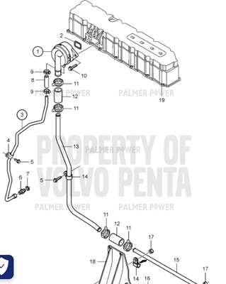 Order VOLVO PENTA 20799616 Hose