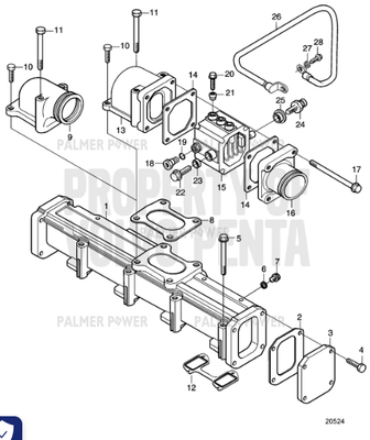 Order VOLVO PENTA 20912410 Hose Nipple