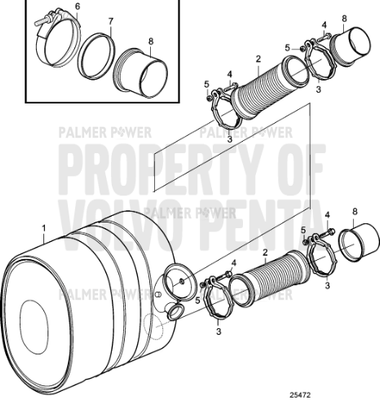 Order VOLVO PENTA 20920705 Silencer Order VOLVO PENTA 20920705 Silencer