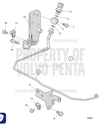 Order VOLVO PENTA 20960413 Attaching Clamp