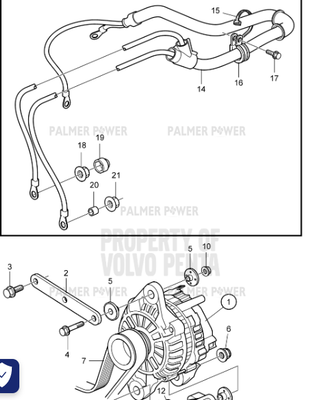 Order VOLVO PENTA 20995830 V-Ribbed Belt
