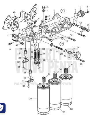 Order VOLVO PENTA 21169074 Oil Filter Housing