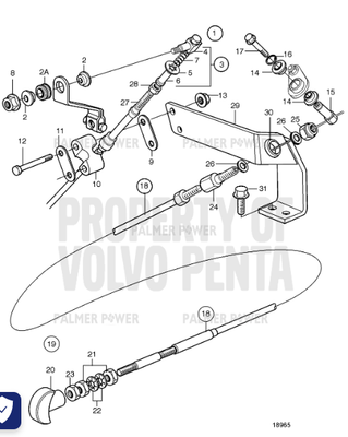 Order VOLVO PENTA 21272378 Stop Cable