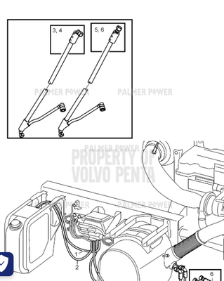 Order VOLVO PENTA 21415247 Hose | Yellow