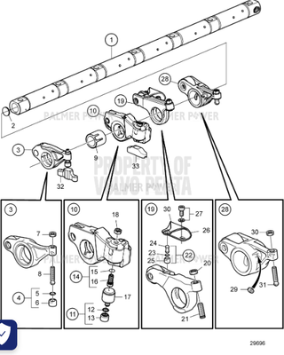 Order VOLVO PENTA 21460261 Rocker Arm | Exhaust