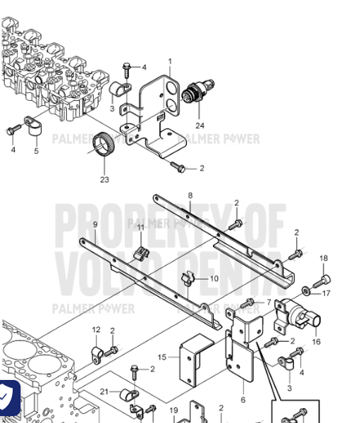 Order VOLVO PENTA 21665314 Bracket