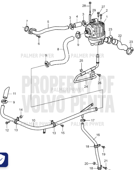 Order VOLVO PENTA 21671017 Pipe
