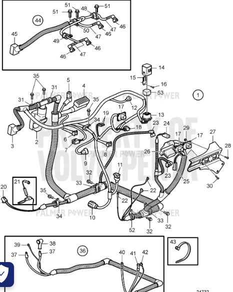 Order VOLVO PENTA 21736439 Wiring Harness