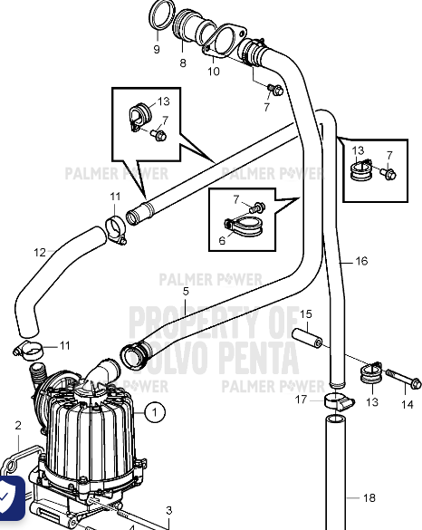 Order VOLVO PENTA 21812699 Hose