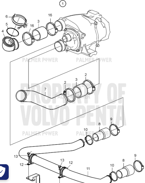 Order VOLVO PENTA 21832376 Hose