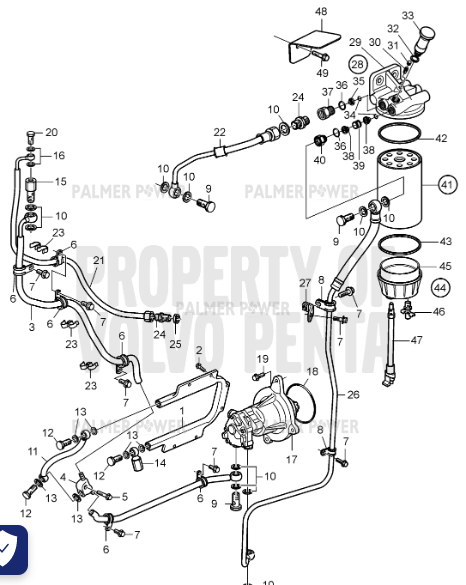 Order VOLVO PENTA 21868355 Fuel Pipe