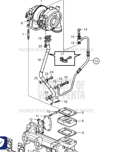 Order VOLVO PENTA 22072403 Oil Line