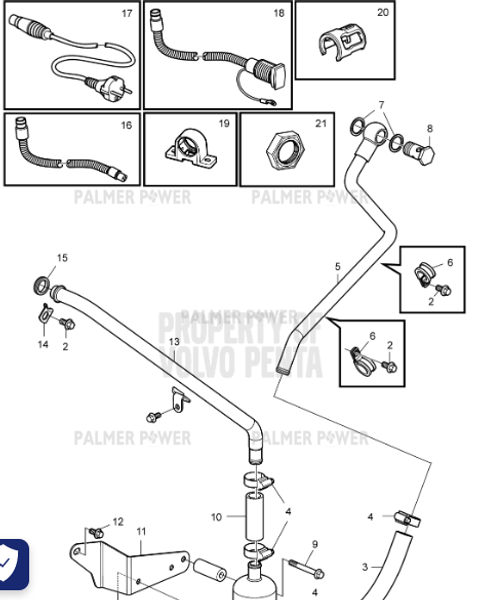 Order VOLVO PENTA 22187988 Bracket