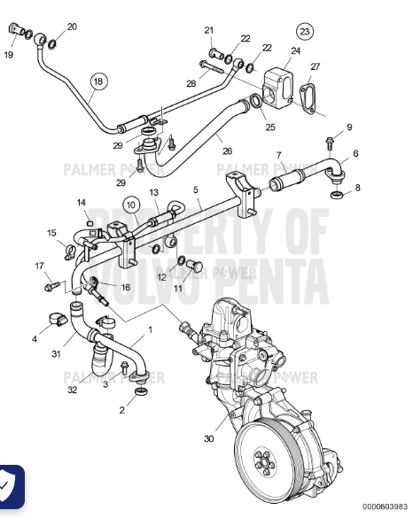 Order VOLVO PENTA 22762763 Pipe