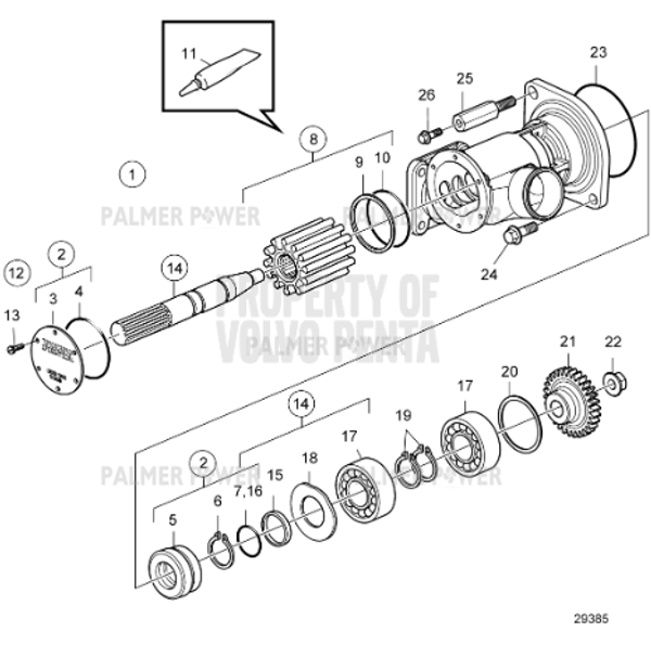 Order VOLVO PENTA 22769742 Seawater Pump
