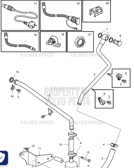Order VOLVO PENTA 22784697 Water Pipe
