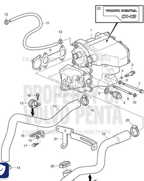 Order VOLVO PENTA 22850978 Heat Exchanger