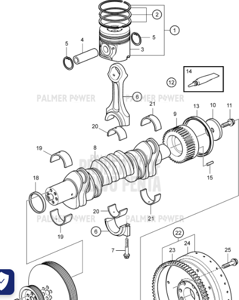 Order VOLVO PENTA 22915955 Piston Kit
