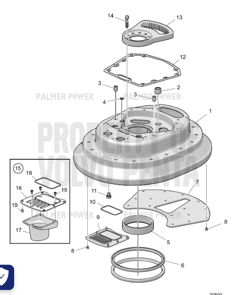 Order VOLVO PENTA 23411046 Intermediate Housing