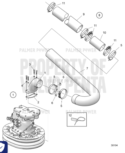 Order VOLVO PENTA 23412794 Lock Tab