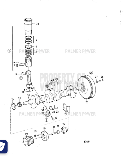 Order VOLVO PENTA 270449 Main Bearing Kit